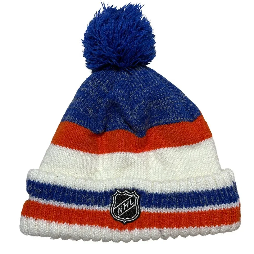 New York Islanders Reebok Center Ice Pom Beanie NHL Knit Hat